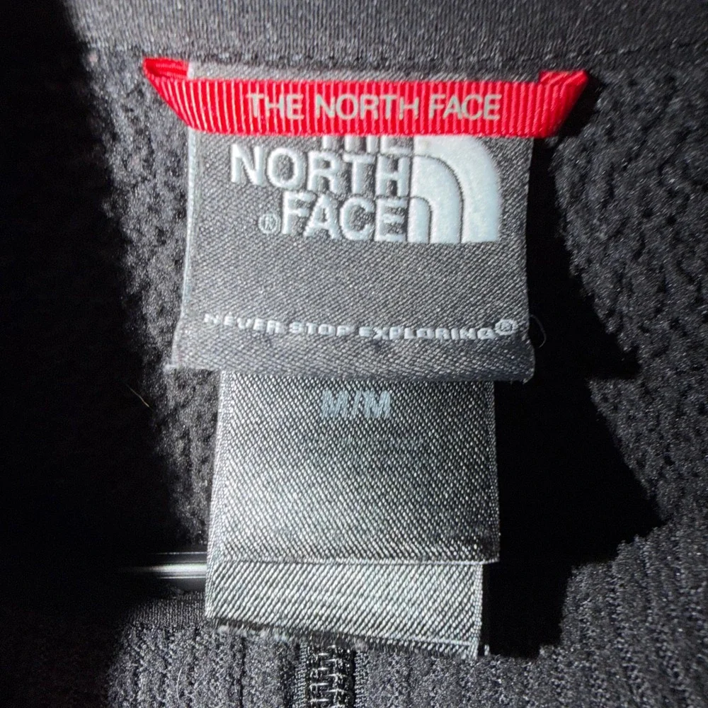 The North Face Mens Black Quarter Zip Grid Fleece Pullover Sweatshirt Size M